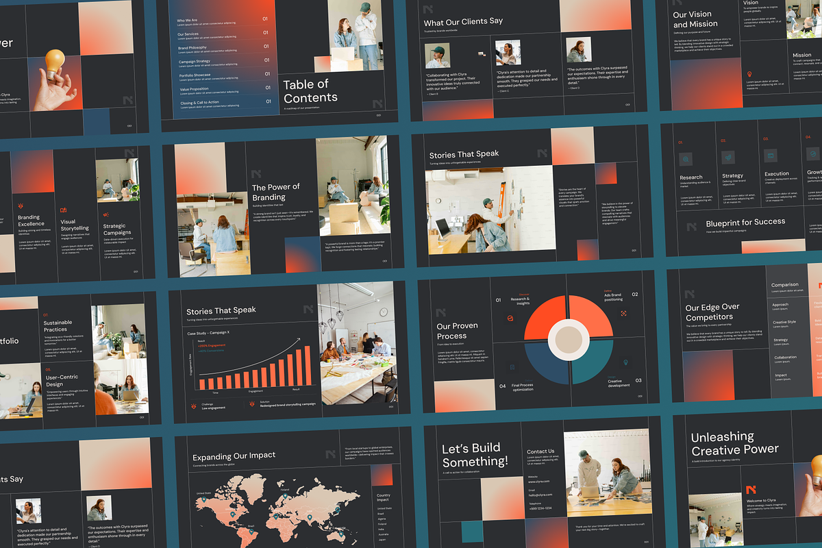 Clyra - Creative Agency PowerPoint preview 5