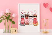 Valentine Cats PNG, Valentine PNG, an Illustration by Canvas Craft (Thumbnail 3 of 7)