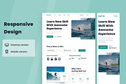 Surfing Lessons Web Design, a Wireframe Template by INSPR STD (Thumbnail 2 of 6)