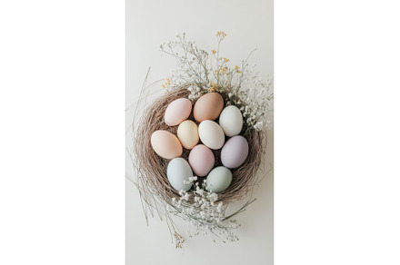 Colorful eggs arranged in a nest, an Arts & Entertainment Photo by Beautiful things