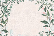 Neutral Floral Botanical Frame, a Decorative Illustration by Mughal Wallpaper (Thumbnail 2 of 4)