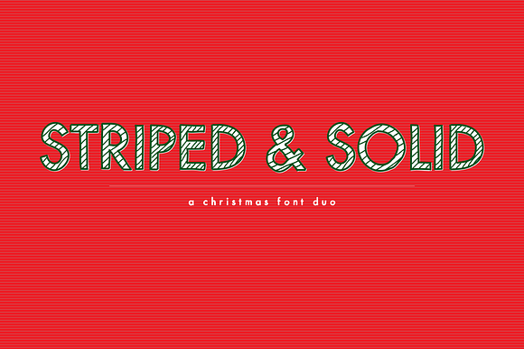 Striped & Solid—A Christmas Font Duo preview 5