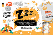 Z-Z-Z. Sleeping animals. Graphic set, an Object Graphic by Maru_art (Thumbnail 1 of 7)