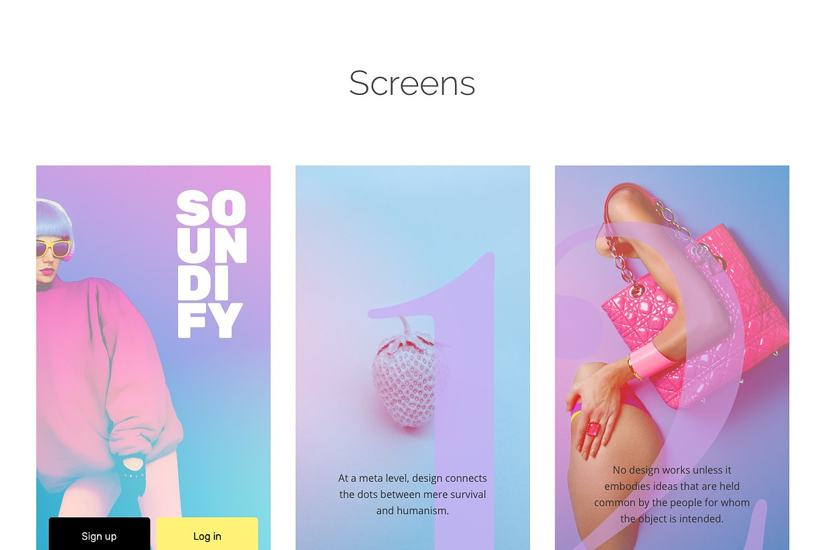 Soundify Music App UI Kit, an UI Kit Template by Designerbundle