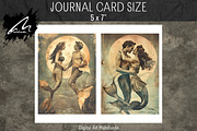 Vintage Mermaid Couple, Paper Print, a Person Illustration by Digital Art Mahdiseño (Thumbnail 7 of 9)