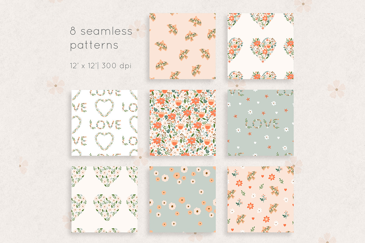 Floral love bundle, an Illustration by AfonshinaArt (Photo 6 of 10)