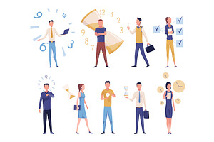 Effective time management icon set, an Object Illustration by the8monkey