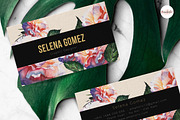 Elegant floral Business Card, a Business Card Template by Emaholic Template (Thumbnail 2 of 4)