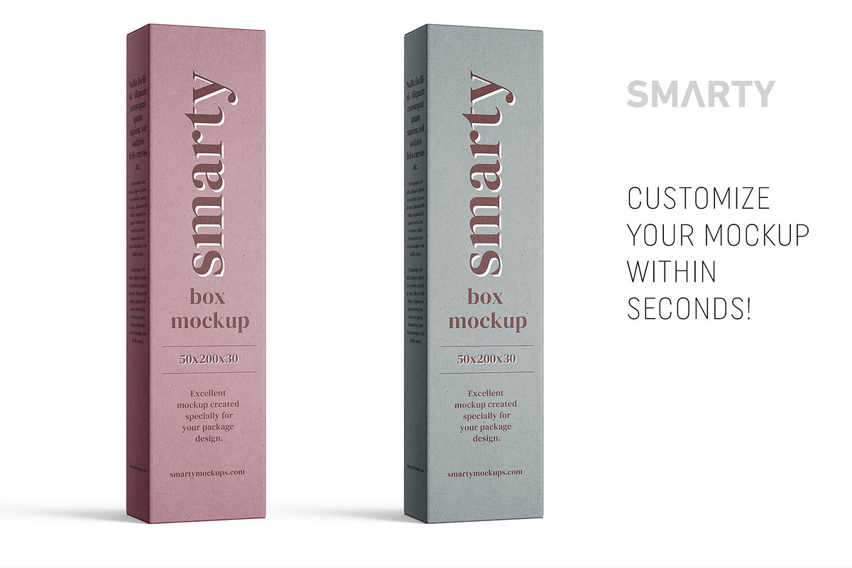 Box mockup 50x200x30, a Packaging Mockup by Smarty Mockups (Photo 3 of 5)