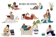 Boho Readers, a Person Illustration by Foxie and the Moon (Thumbnail 1 of 3)