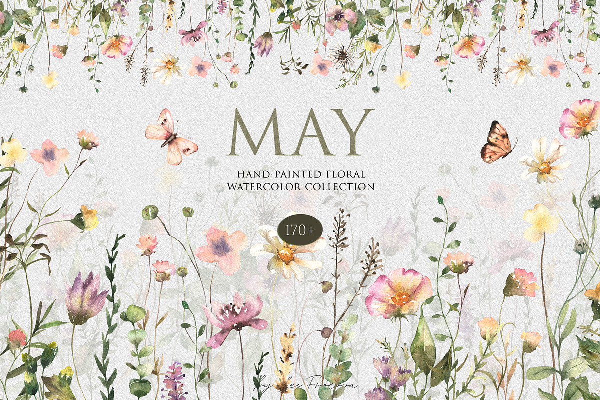 May - Floral Watercolor Collection, a Decorative Illustration by Les Frolova (Photo 1 of 12)