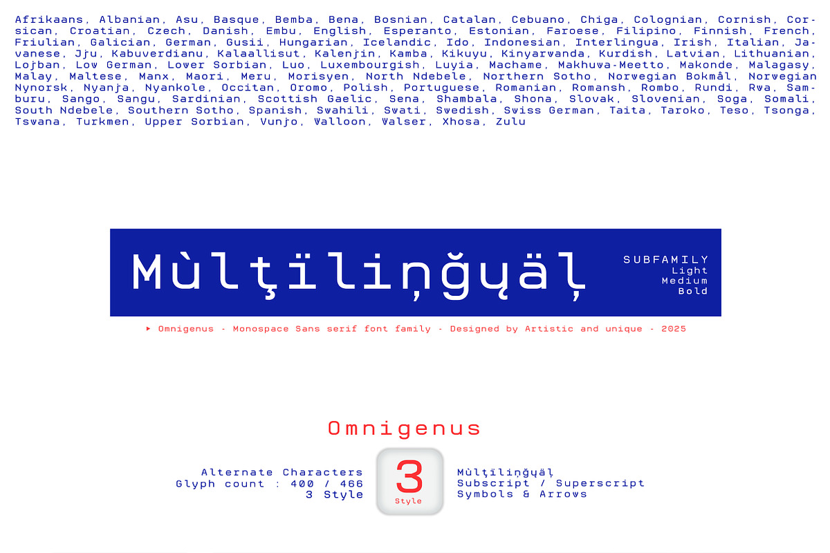 Omnigenus - Monospace Sans serif, a Sans Serif Font by Artistic & Unique (Photo 15 of 15)
