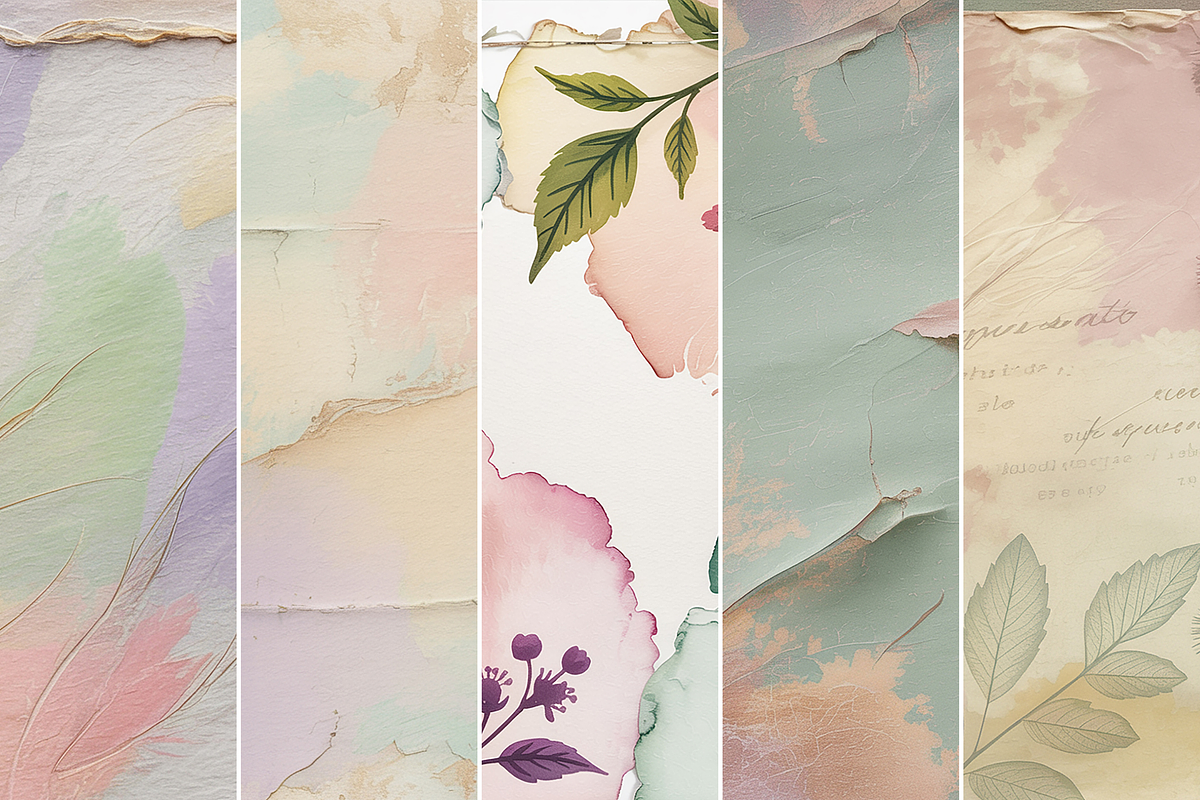 Spring Distressed Digital Paper, a Background Graphic by Ink Gallery