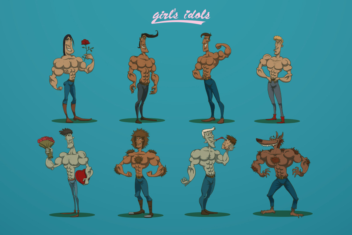 Girls Idols bundle, vector, an Illustration by IvanNikulin (Photo 2 of 2)