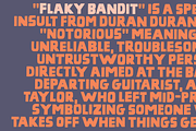 Flaky Bandit - remember to be nice!, a Font by pizzadudedotdk (Thumbnail 8 of 8)