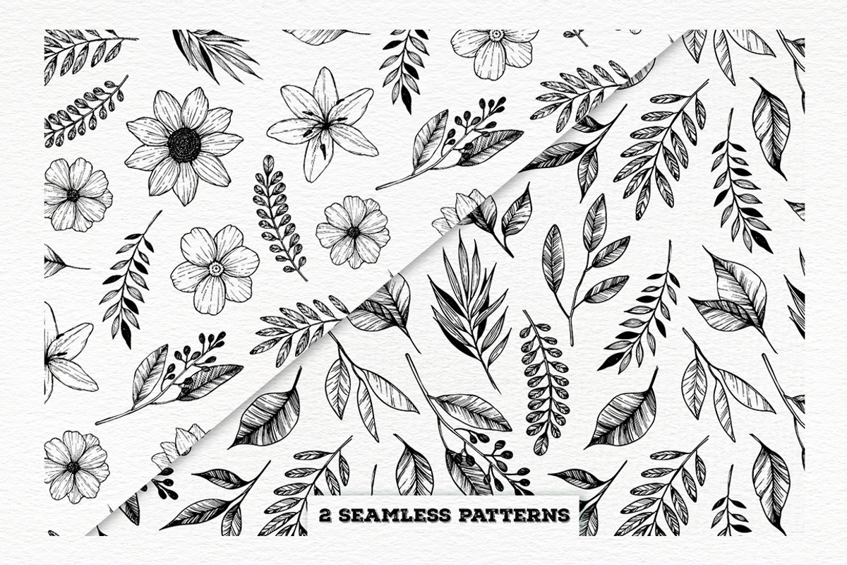 Black flowers. Part II, a Decorative Illustration by Kate Macate (Photo 4 of 4)