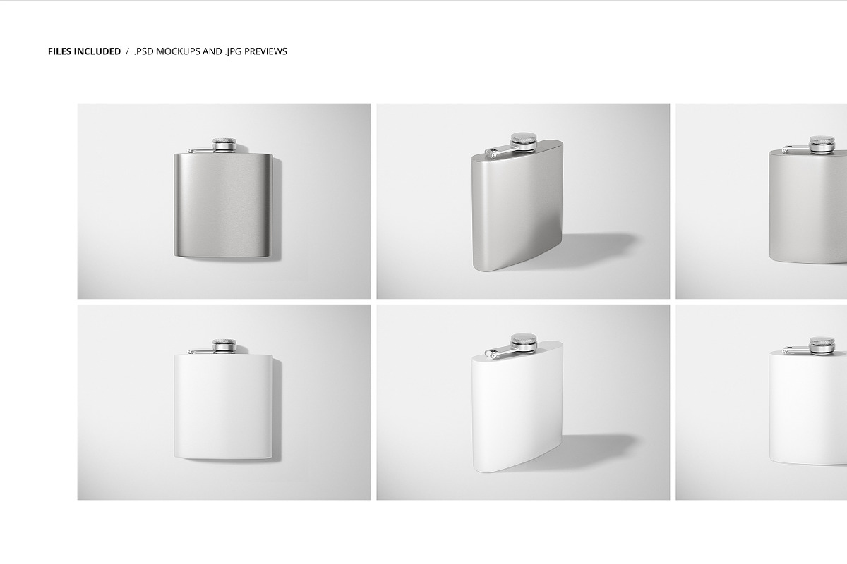 S.Steel & Powder Coated Flask Mockup, a Cups & Container Mockup by creatsy5 (Photo 2 of 9)