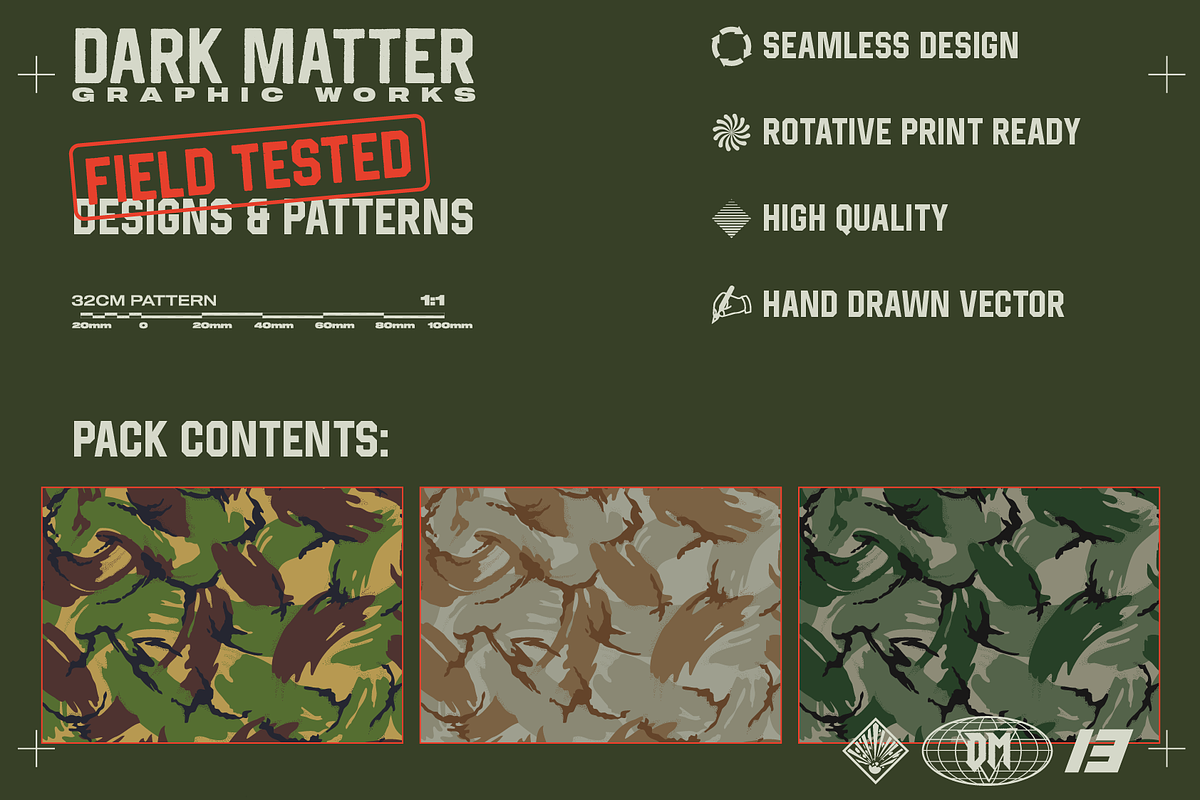 DPM Woodland Camo Seamless Pattern, a Pattern Graphic by darkmatter_graphicworks (Photo 2 of 3)