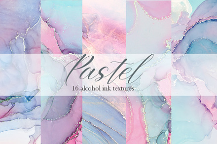 Pastel alcohol ink textures