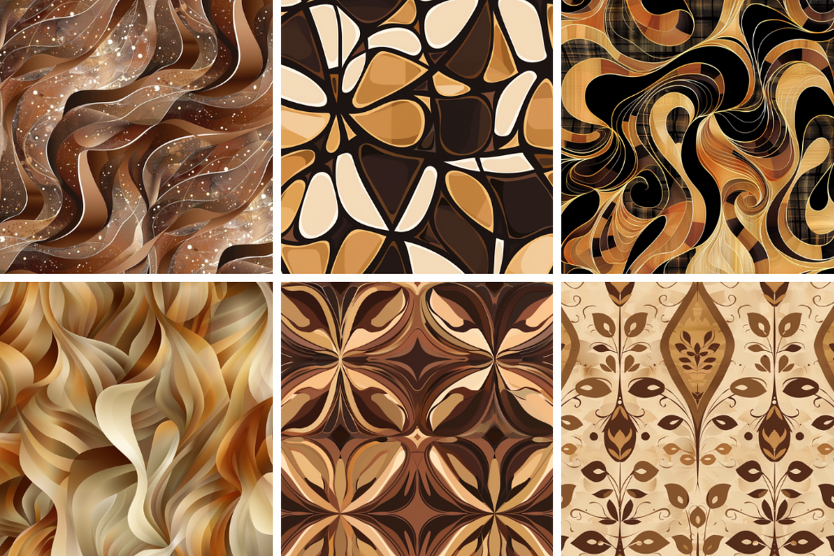 Brown Abstract Seamless Patterns, a Pattern Graphic by PrintablesByFranklyn (Photo 3 of 4)