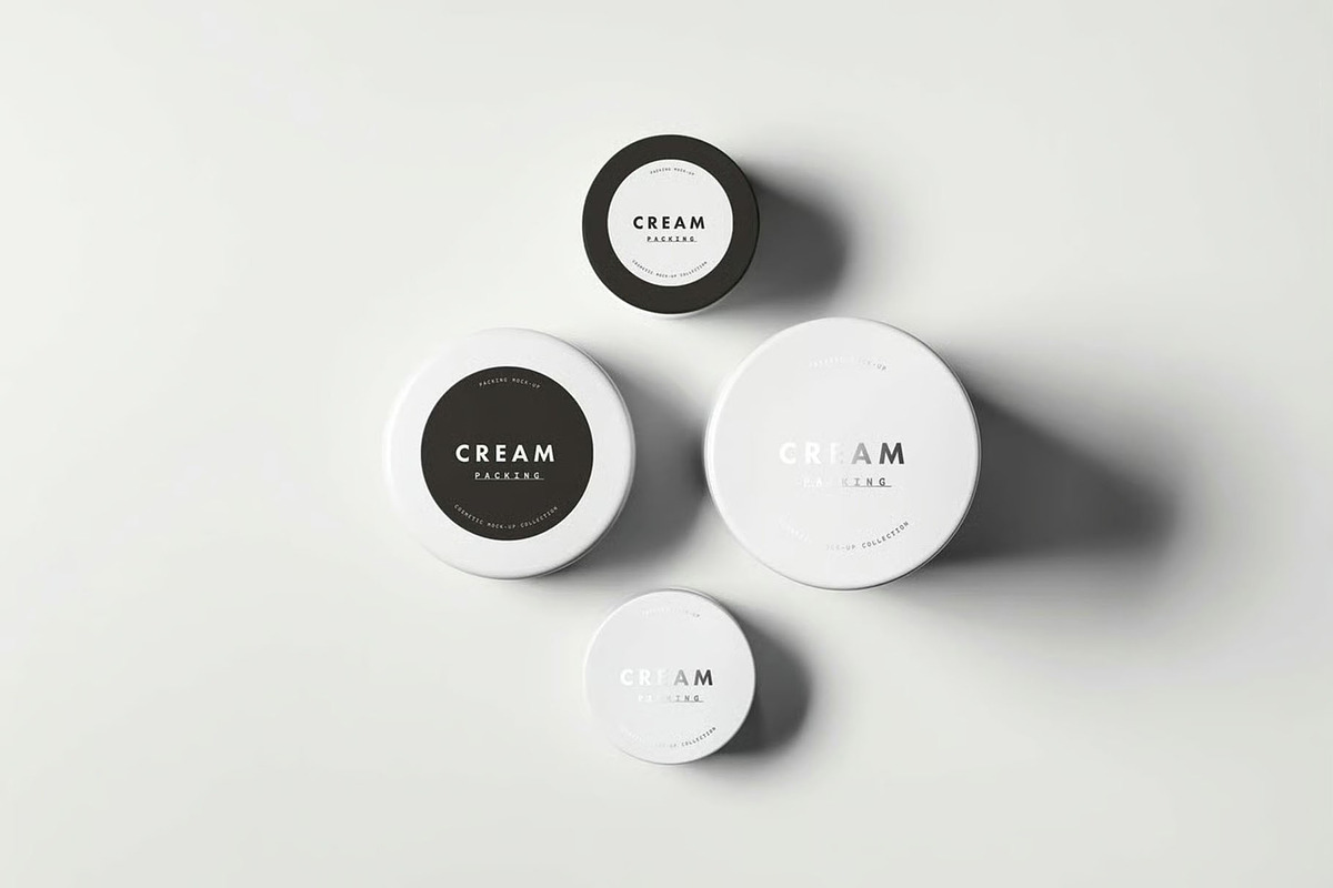 Cosmetic Jars Mock-up, a Packaging Mockup by DesignRushMarket (Photo 4 of 7)