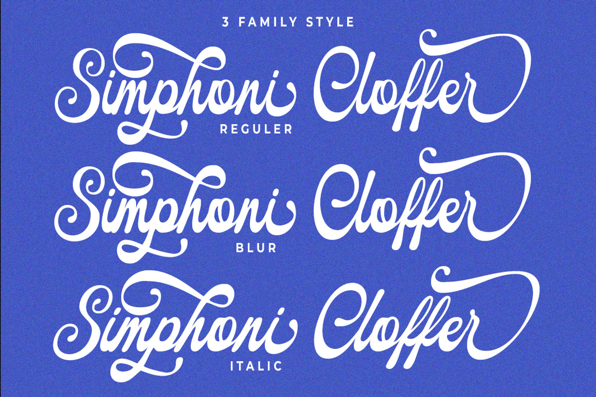 Simphoni Cloffer, a Script Font by IM Studio (Photo 8 of 11)