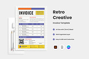 4 Retro Creative Invoice Template V3, a Print Template by twinstd (Thumbnail 3 of 4)