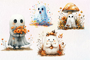 Halloween Fall Flowers Ghost Clipart, an Illustration by Dream Creation (Thumbnail 5 of 6)