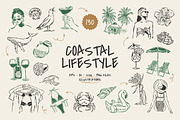 Coastal Lifestyle Illustrations, an Object Graphic by iStar Design (Thumbnail 1 of 15)