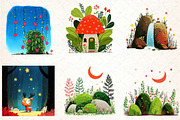 Twilight Glade Clipart, an Illustration by DreamCafeArt (Thumbnail 6 of 7)