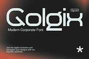 Golgix - Modern Corporate Font, a Sans Serif Font by RagamKata (Thumbnail 1 of 12)
