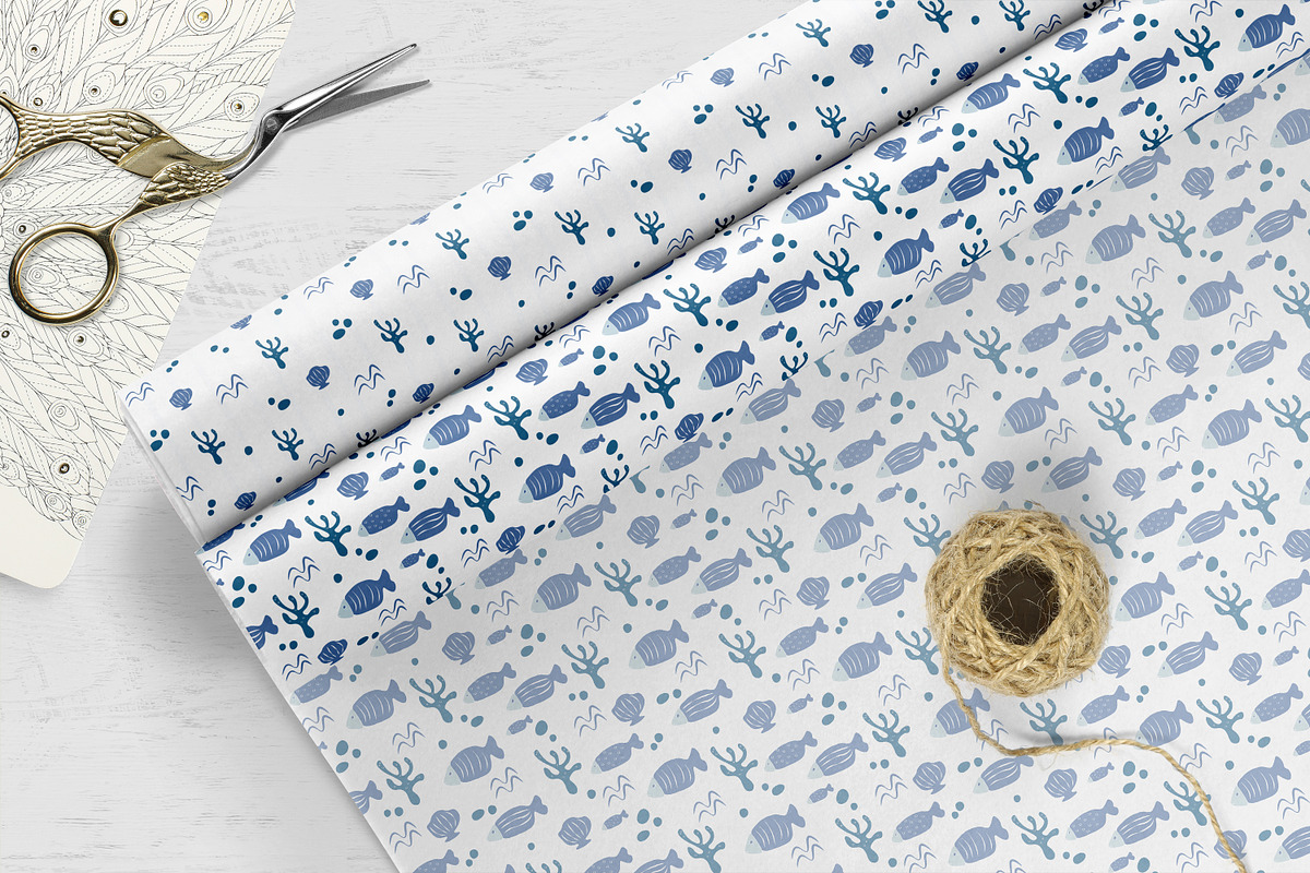 Scandinavian Kids Seamless Patterns, a Pattern Graphic by Oksana Dovhopol Art (Photo 3 of 15)