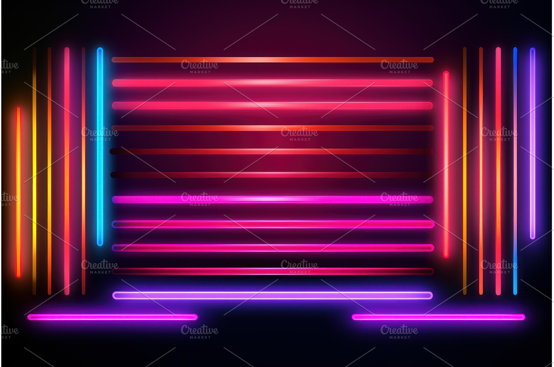 Vibrant Neon energy glowing lines, an Abstract Photo by Ylivdesign