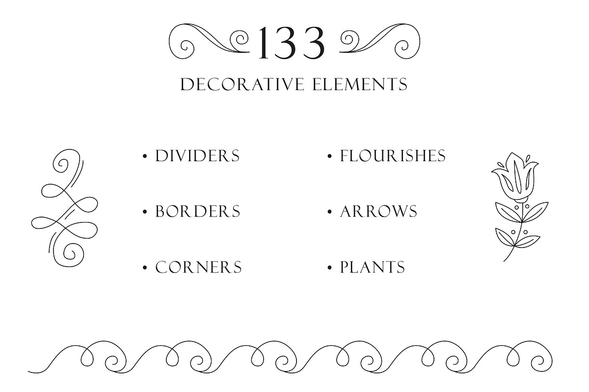 Hand drawn elegant dividers, an Object Graphic by Tiger and Flower (Photo 9 of 16)