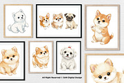 15 Bundle Watercolor Baby Puppy Dog, an Animal Illustration by Morspective (Thumbnail 4 of 8)