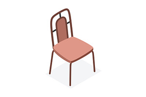 Isometric interior furniture, icon, an Object Illustration by the8monkey