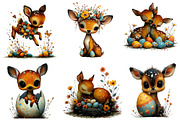 Easter baby deer Clipart, an Illustration by Designworld (Thumbnail 3 of 5)