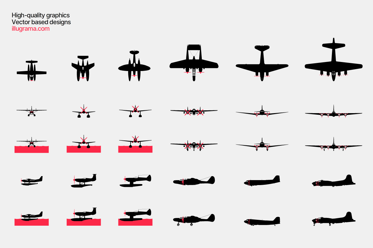 Airplanes - Modern Graphics, an Illustration by illugrama (Photo 8 of 9)