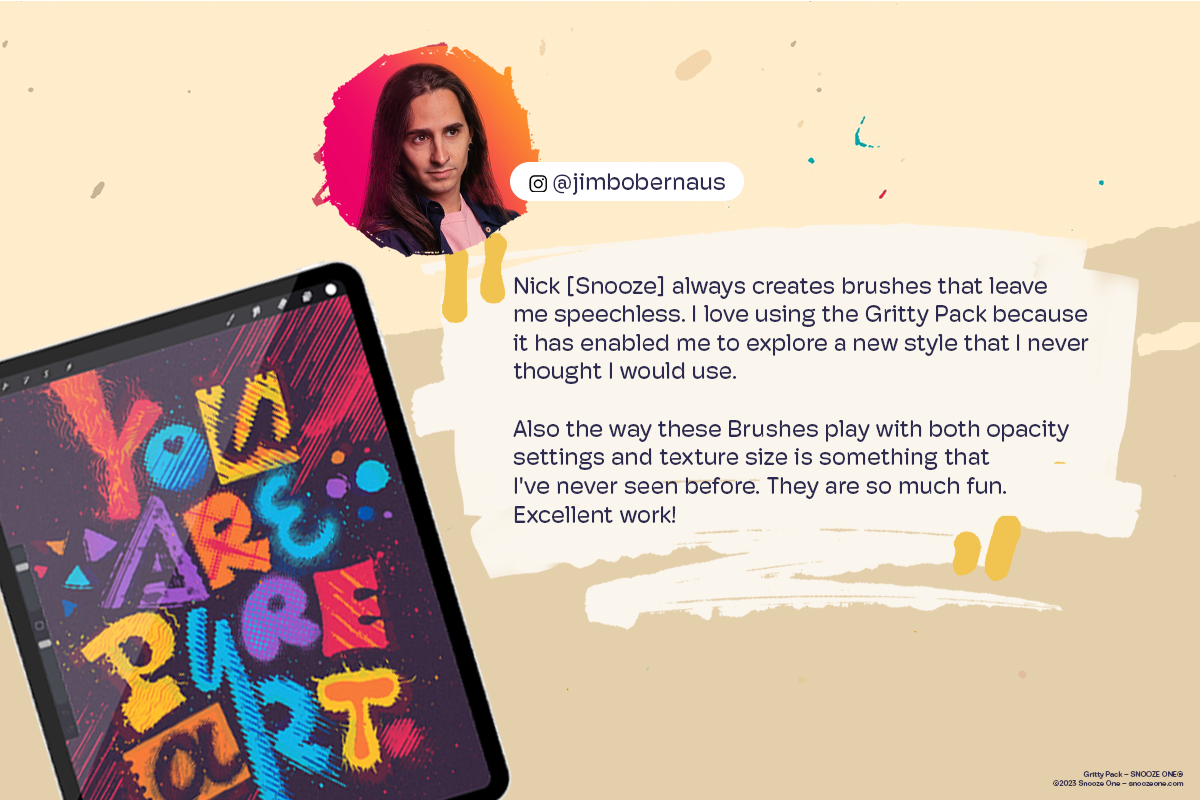 Gritty Pack Grungy Procreate Brushes, a Brush Add-On by Snooze one (Photo 11 of 12)