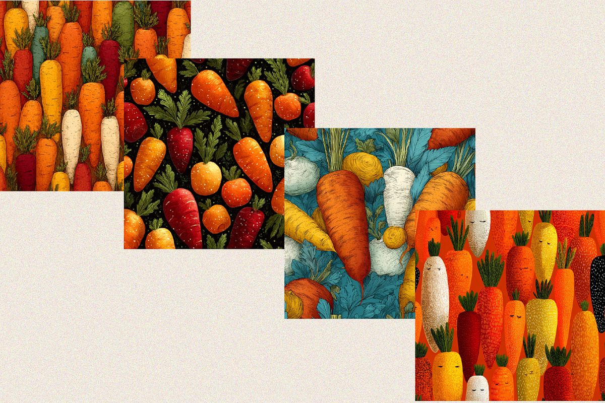 Seamless Carrot Pattern, a Pattern Graphic by SVGArt (Photo 3 of 8)
