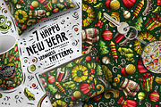 7 New Year Cartoon Seamless Patterns, a Pattern Graphic by BALABOLKA (Thumbnail 2 of 8)