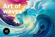 Art of waves. 41 images, a Decorative Illustration by Handmadefont (Thumbnail 1 of 11)