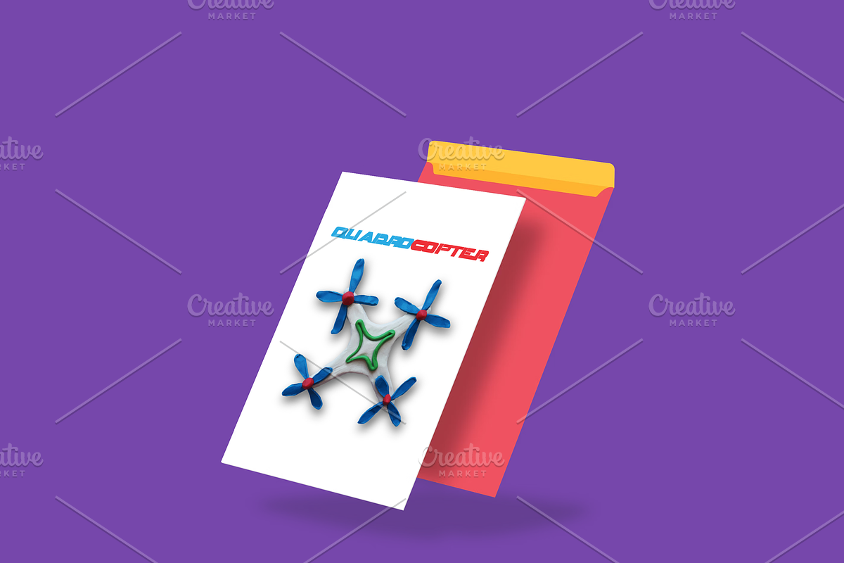Plasticine vector quadrocopter drone, a Stationery Template by The Vector Vault (Photo 4 of 5)