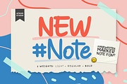 New Note - Handwritten Marker Note, a Handwritten Font by Afkari Studio (Thumbnail 1 of 11)