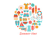 Summer vacation card and pattern, a Pattern Graphic by tetiana.svirska (Thumbnail 2 of 7)