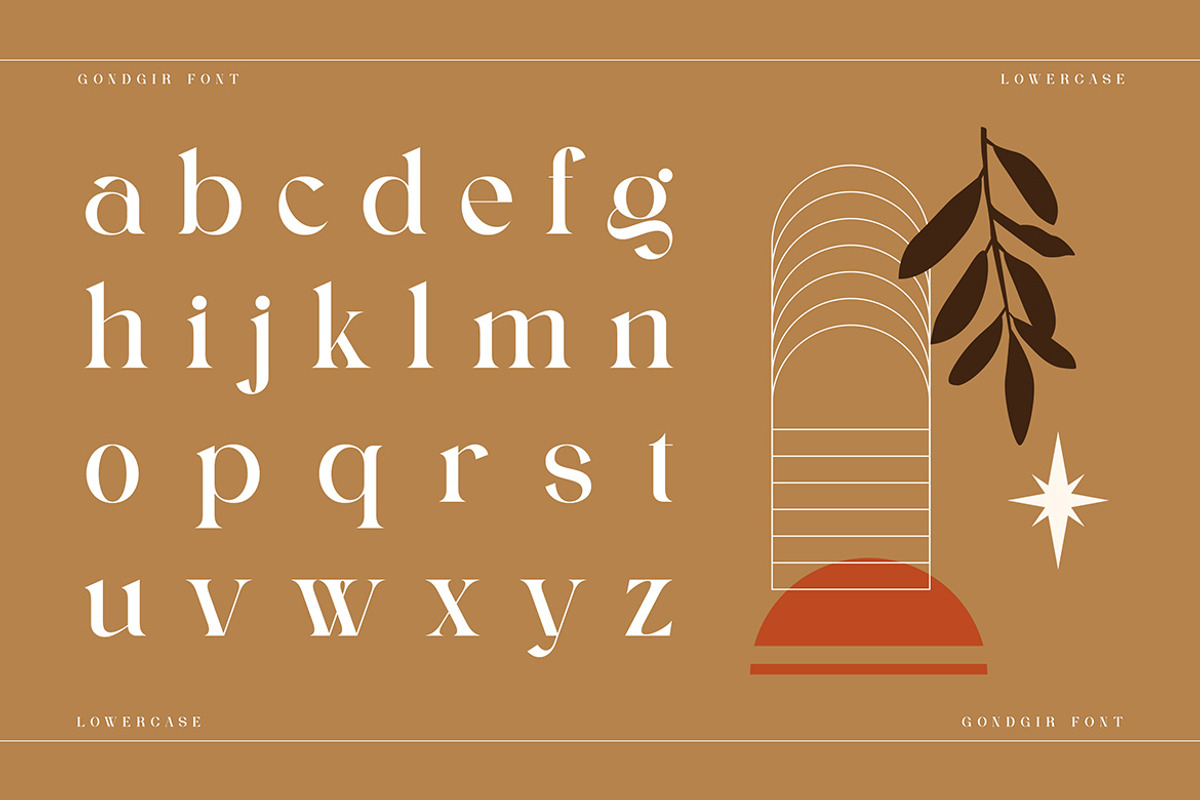 Gondgir - Elegant Serif Font, a Serif Font by Cruzine (Photo 4 of 8)