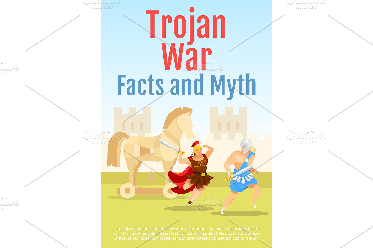 Trojan war facts and myths brochure, a Poster Template by IMG visuals ...