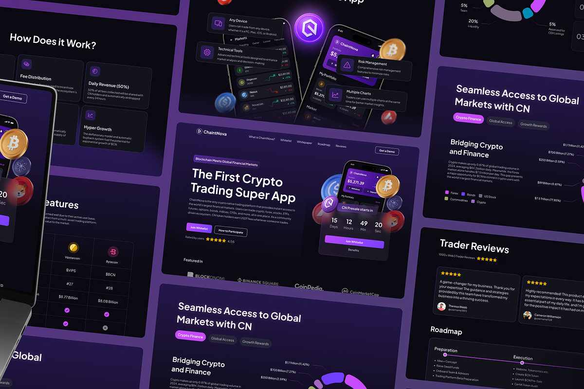 ChaintNova - Crypto Landing Page UI preview 2