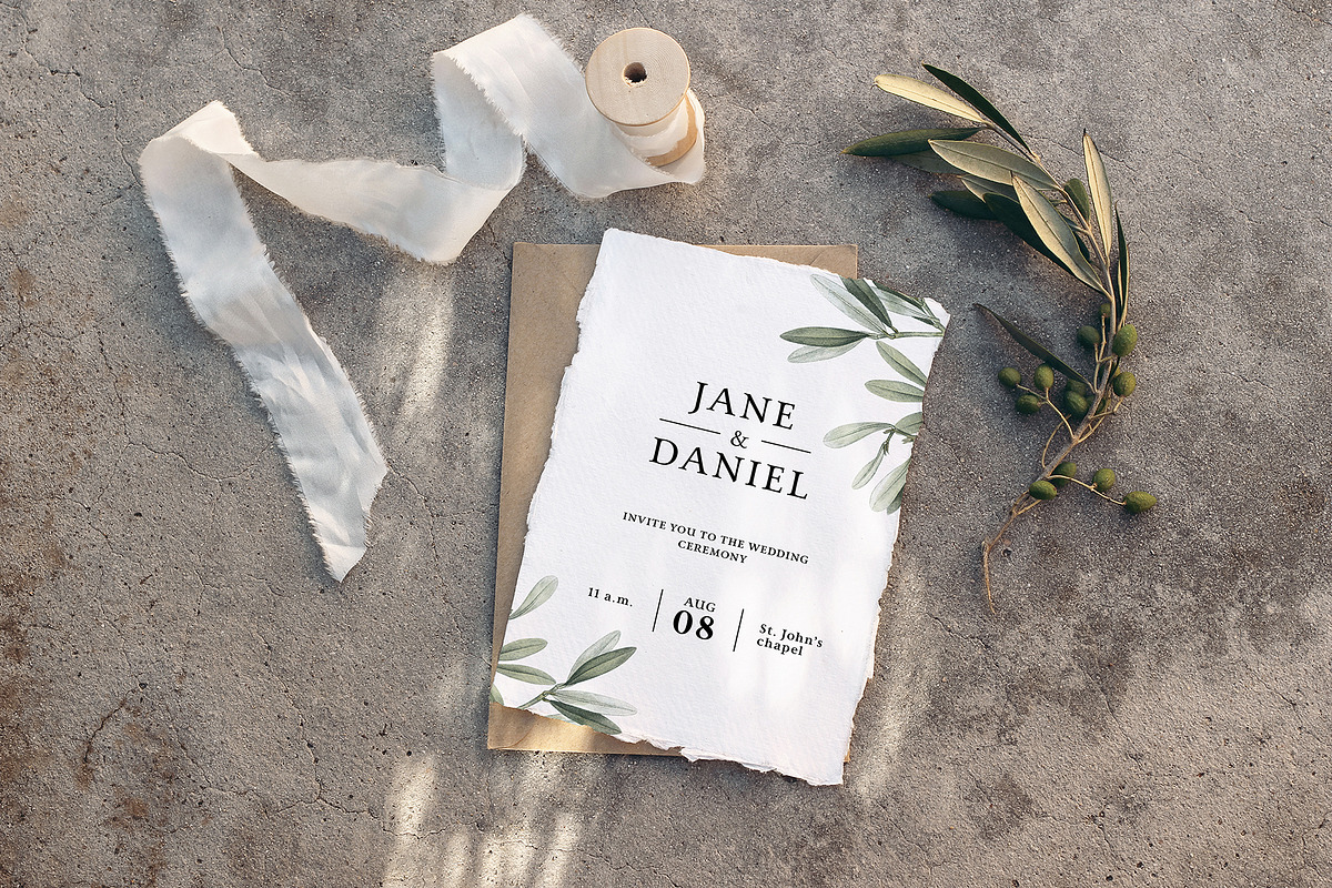 Silver Olive wedding mockups, a Print Template by Tabita's shop (Photo 4 of 11)