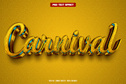 Carnival 3D editable text effect, a Layer Style Add-On by Hello Muh (Thumbnail 1 of 2)
